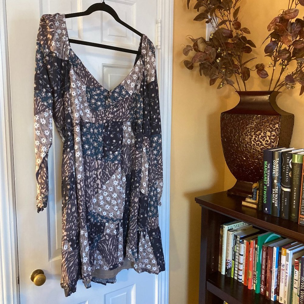 A Beautiful Soul Milana Patchwork Mini Dress Tunic NWT